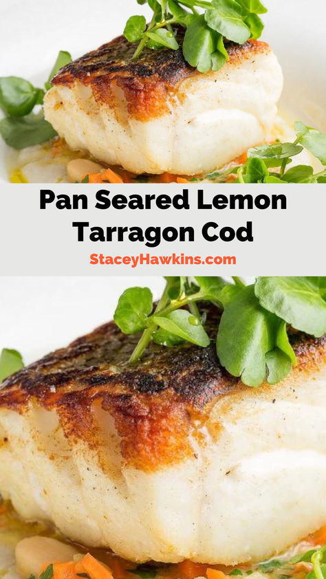 When life gives you lemons, make Pan-Seared Lemon Tarragon Cod! 🍋😋 Discover the perfect blend of tanginess and aroma in Stacey's lean and green recipe - helping you maintain a healthy lifestyle without compromising on taste. @wowstaceyhawkins #staceyhawkins #HealthyEating #LeanGreenRecipes Lean And Green Tilapia Recipes, Optavia Lean And Green Recipes 5&1 Cod Fish, Wegovy Recipes, Optavia Lean And Green Recipes 5&1 Canned Tuna, Cauliflower Lasagna Lean And Green, Lean Green Recipes, Lean And Green Meals Optavia 5&1 Zuchinni Lasagna, Delicious Low Carb Recipes, Lean And Green