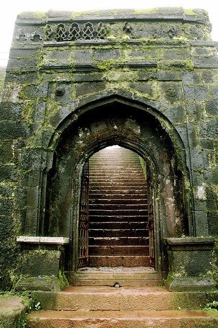 Fort Gate at the Raigad. | Flickr - Photo Sharing! Raigarh Fort, Fort Background, Jejuri Temple, Fort Images, Gate Aesthetic, Raigad Fort, Maratha Empire, India Travel Places, India Architecture