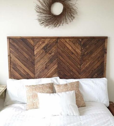 #diyheadboard #homedecor #bedroomdecor #diyprojects #bedroomideas #furnituremakeover #creativeheadboard #homedecorinspo #bedroommakeover #diyinspiration Herringbone Headboard, Wooden Headboards, Diy Headboard Wooden, Creative Headboard, Diy Wood Headboard, Diy Headboard Ideas, Farmhouse Headboard, Beauty Bedroom, Headboard Decor