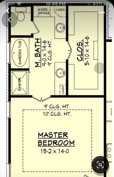 Master Bath With Closet, Small Master Suite Layout, Master Suite Layout With Sitting Area, Master Suite Addition Plans, Master Suite With Laundry, Small Master Suite, Master Suite Floor Plans, Room Divider Ideas Bedroom, Ensuite Layout