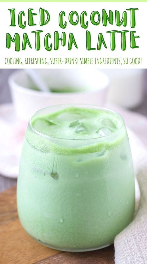 Japanese Food Recipes Dinner, Matcha Vegan, Coconut Matcha, Winter Drink Recipes, Coconut Drink, Matcha Green Tea Latte, Matcha Drink, Green Tea Latte, Matcha Recipe