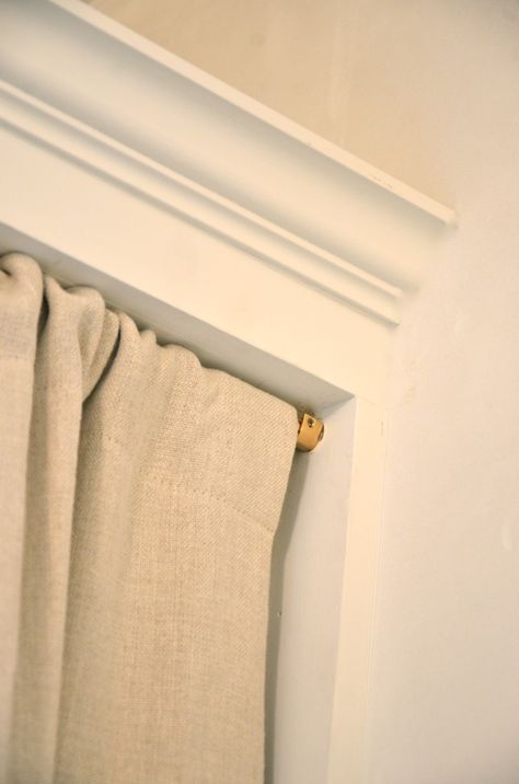 patina farm update: our laundry room... Laundry Room Door Curtain, Curtain Laundry Room Door, Linen Closet Curtain Door, Curtains For Laundry Room Door, Laundry Room Curtain Door, Pantry Curtain Door Ideas, Laundry Room Door Ideas Curtain, Curtains Instead Of Closet Doors, Curtain Instead Of Door