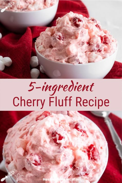 Cherry Salad Recipes, Cherry Fluff, Fluff Salad Recipes, Strawberry Fluff, Flavored Waters, Easy Fruit Salad Recipes, Cool Whip Desserts, Cherries Salad, Jello Dessert Recipes