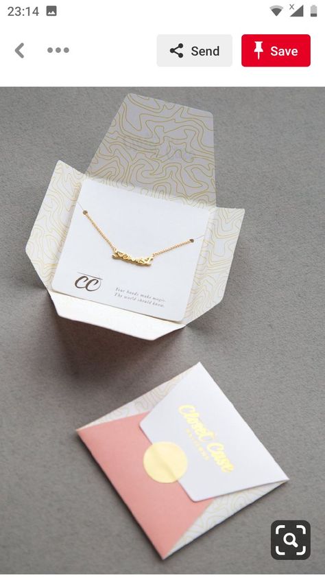 Jewelry Packaging Diy, Jewelry Packaging Design, Jewerly Displays, Idee Cricut, Packaging Diy, Packaging Ideas Business, Necklace Packaging, Small Business Packaging Ideas, Handmade Packaging