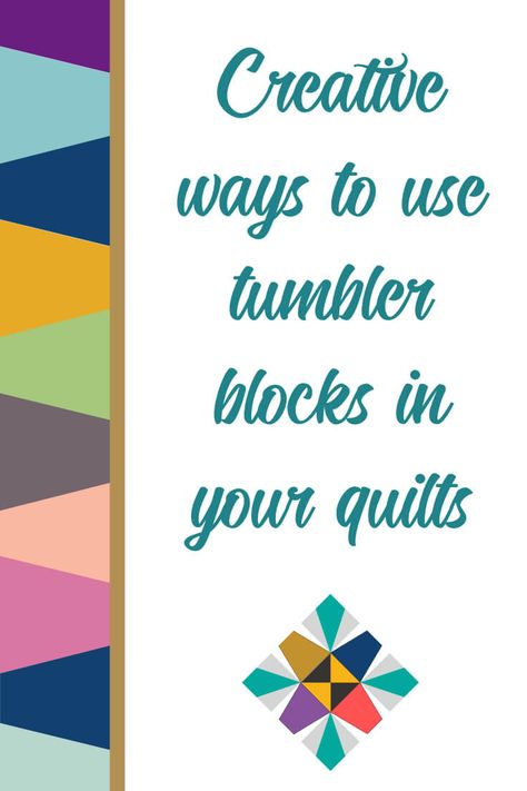 Tumbler Quilt Pattern Ideas, Accuquilt Tumbler Quilt, Tumbler Block Quilts Free Pattern, Tumbler Quilt Pattern Free, Tumbling Blocks Quilt Pattern Free, Tumbler Block Quilts, Tumbler Quilts Ideas, Tumbler Quilt Pattern, Quilt Tumbler