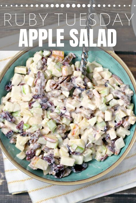 Apple Grape Salad Recipe, Apple Grape Salad, Ruby Tuesday Recipes, Seafood Salads, Grape Salad Recipe, Cold Salads, Apple Salad Recipes, Ruby Tuesday, Fresh Salad Recipes