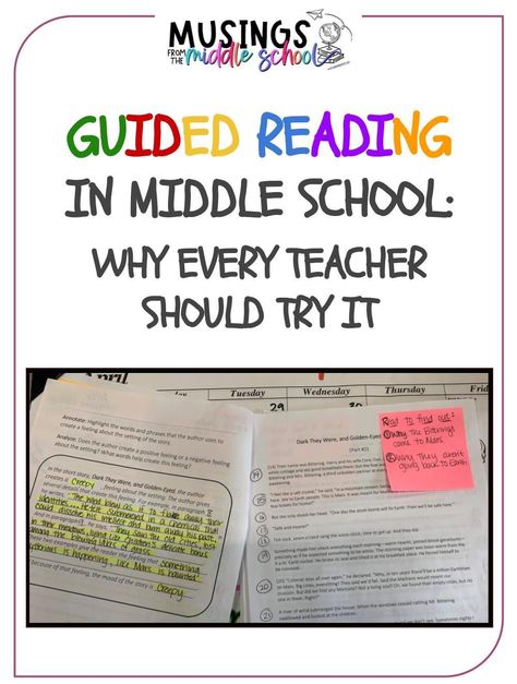 Guided reading is a valuable tool for middle school teachers looking to improve their students’ literacy skills. It's an effective strategy to increase comprehension and fluency, and promotes engagement and motivation. Science Of Reading Middle School, Middle School Literacy Centers, Mtss Interventions Middle School, Reading Intervention Middle School, Middle School Reading Classroom, Reading Intervention Classroom, Reading Lab, Intensive Reading, Ela Stations