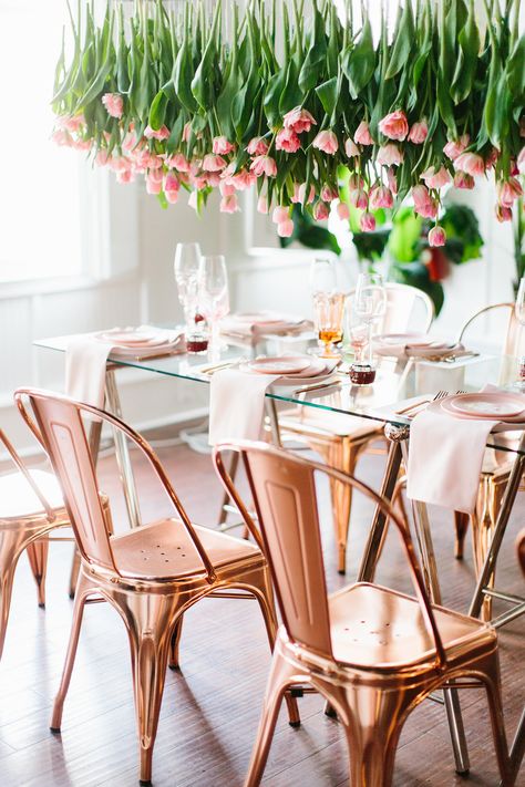 Tulip Installation, Tulip Centerpieces Wedding, Tulip Chandelier, Double Tulips, Tulip Centerpiece, Tulip Decor, Tulip Wedding, Red Photography, Tulip Table