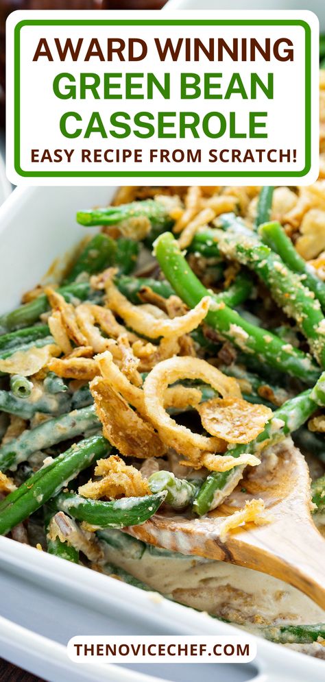 Thanksgiving Green Bean Recipe, Thanksgiving Green Bean Casserole, Thanksgiving Green Beans, Fresh Green Bean Casserole, Healthy Green Bean Casserole, Best Green Bean Casserole, Recipe Keeper, Homemade Green Bean Casserole, Green Bean Casserole Recipe