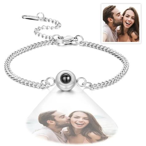 All Projection Jewelry - Free Design Online| Mademine - MadeMine Custom Drop Shipping Everyday Bracelets, Mom Photo, Gifts For Loved Ones, Mom Photos, Steel Gifts, Everyday Bracelet, Custom Bracelet, Photo Necklace, Mens Anniversary Gifts