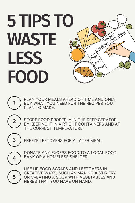 Cut down on food waste with these 5 easy tips! Learn how to plan meals, store food properly, use leftovers creatively, and more. Start saving money and the planet today! How To Plan Meals, Emergency Preparedness Food Storage, Emergency Preparedness Food, First Apartment Essentials, Prevent Food Waste, Amazing Food Hacks, Store Food, Food Scraps, Explainer Video