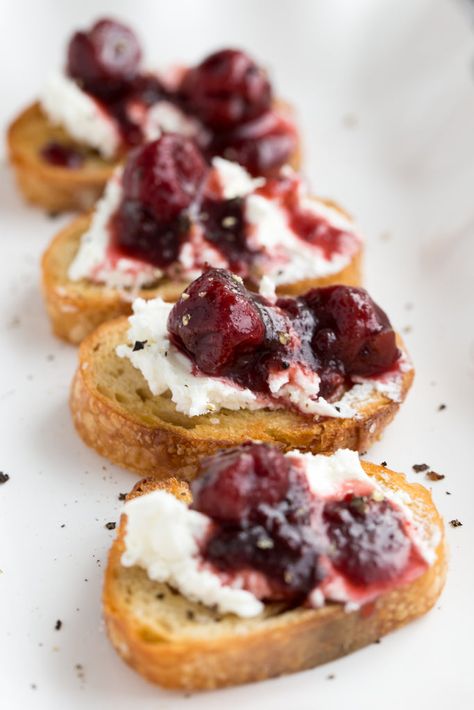 How To Use Sour Cherry Spread? Let Us Count The Ways | Wozz! Kitchen Creations Grape Crostini, Red Wine Reduction Sauce, Cheese Spreads, Cherry Compote, Whipped Goat Cheese, Spiced Wine, Cherry Sauce, Roasted Cherry, Camille Styles