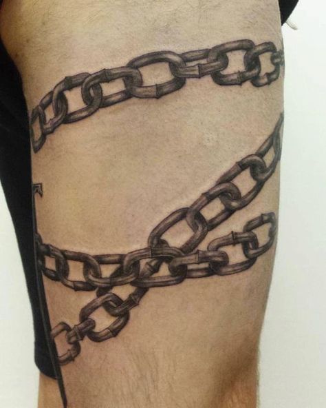 Chains Around Arm Tattoo, Chain Around Leg Tattoo, Chain Sleeve Tattoo, Chain Forearm Tattoo, Chain Wrapped Around Arm Tattoo, Chain Leg Tattoo, Chain Band Tattoo, Leg Chain Tattoo, Chain Tattoo Thigh