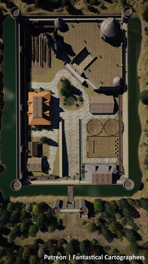 This mega sized map spans the entire castle grounds, from gatehouse to castle keep. There’s plenty of room for large scale battles inside or outside the walls. To recap, this castle features a gatehouse, guardhouse, training grounds, stables, blacksmith, servants’ quarters/inn, vineyard, and the keep proper. #roll20 #roll20maps #ttrpg #rpg #tabletop #fantasy #map #battlemap #dndbattlemap #fantasy map #vtt #dnd #d&d #fantasy #dmsguild #abandonded #castle Castle Training Grounds, Training Grounds Fantasy Art, Fantasy Training Grounds, Servants Quarters, Castle Keep, Training Grounds, Castle Grounds, Dnd Maps, Abandoned Castles