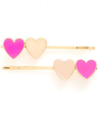 Neon pink and blush pink heart bobby pins from Ban.do Be Your Best Self, Handmade Stuffed Animals, Shop Clothes, Your Best Self, Pink Elephant, Hair Elastics, Pink Blush, You Smile, Be My Valentine