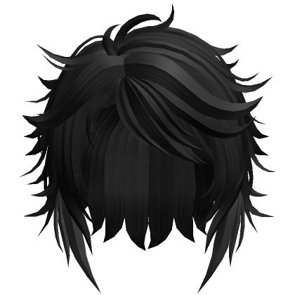 Roblox Scene Hair Black, Roblox Black Hair, Roblox Hair Combos, Roblox Hair Codes, Spikey Hair, Base Clothing, Roblox Ids, Roblox Hair, Code Roblox