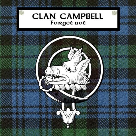 Clan Campbell Tartan, Badge & Motto Unique Surname, Unique Surnames, Clan Buchanan, Clan Campbell, Campbell Tartan, Campbell Clan, Scottish Clans, Diy Wall Art, Poster Size