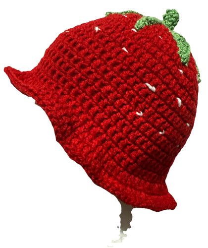 Strawberry red green Men's WOMEN Handmade crochet  bucket Hat Unisex Cap Large  | eBay Crochet Bucket, Crochet Bucket Hat, Green Man, Handmade Crochet, Red Green, Bucket Hat, Accessories Hats, Mens Accessories, Gift Card