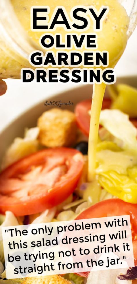 Garden Salad Dressing Recipe, Copycat Olive Garden Salad, Olive Garden Salad Dressing Recipe, Garden Salad Dressing, Olive Garden Dressing, Olive Garden Salad Dressing, Best Salad Dressing, Italian Dressing Recipes, Easy Salad Dressing Recipes