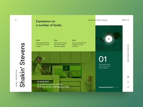 Minimal Interface Design, Instagram Post Design Green, Blue Website Design, Typography Website, Green Website, Web Design Layout, Web Typography, 블로그 디자인, Clean Web Design