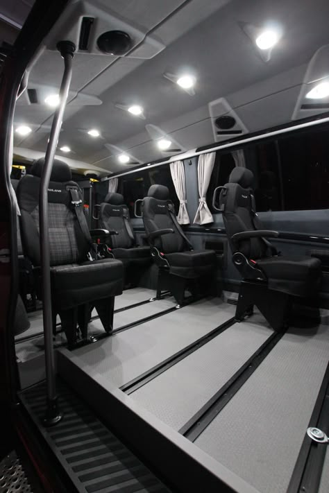 Mercedes-Benz Sprinter Tamlans Disabled Taxi Big Family Car, Luxury Van, Aircraft Interiors, Mercedes Benz Sprinter, Van Interior, Rv Remodel, Benz Sprinter, Sprinter Van, Fancy Cars