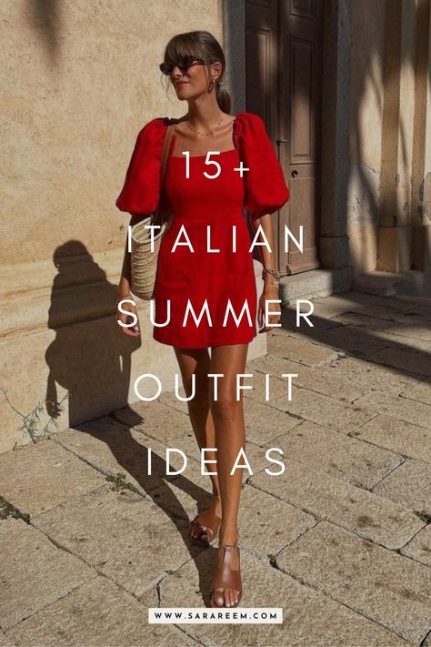 Looking for Italian summer outfits for your upcoming trip? You should check out this list of 15+ Italy outfits that effortlessly exude aesthetic Italian summer. European summer outfit you need to pack in 2024. Cute vacation outfit ideas for your European summer in Italy, Spain, Greece, or the south of France. Summer In Spain Outfits 2024, Italian Summer Dress Aesthetic, Mediterranean Look Women, Summer Spain Outfit Ideas, Milan Holiday Outfit, Italian Riviera Aesthetic Outfit, Italy Summer Fashion 2024, Outfits For Milan Summer, South Of Italy Outfits