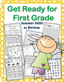 Get Ready For First Grade Summer, First Grade Beginning Of Year Assessment, Get Ready For Kindergarten Summer Packet, First Grade Prep Summer, Get Ready For 1st Grade Summer Packet, First Grade Summer Packet Free, Ready For First Grade, Parent Board, Summer Packet