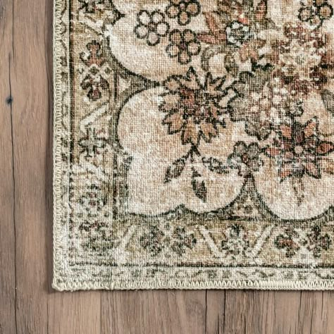 Rugs For Green Bedroom, Area Rug Cream, Green And Cream Rug Living Room, Cottage Area Rug, Green Washable Rug, Rugs Farmhouse Style, Antique European Decor, 5x7 Entryway Rug, Couch Pillows For Beige Couch