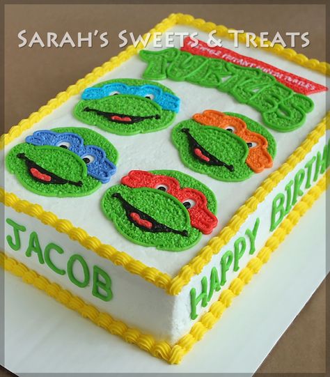 Tmnt Kids, Ninja Turtle Birthday Cake, Teenage Mutant Ninja Turtle Cake, Tmnt Cake, Tmnt Birthday, Ninja Turtles Birthday Party, Tmnt Party, Ninja Turtle Cake, Birthday Sheet Cakes