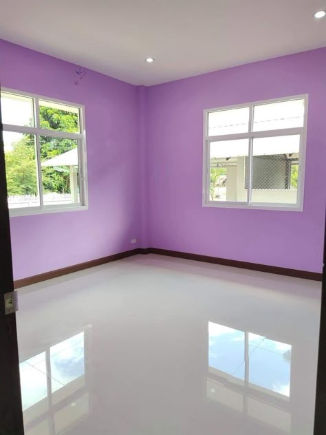 Wall Paint Color Combination, Purple Room Paint, Bedroom Wall Paint Colors, Bedroom Layouts For Small Rooms, Wall Paint Colour Combination, Bedroom Paint Design, Modern Bedroom Colors, Wall Paint Color, Interior Wall Colors