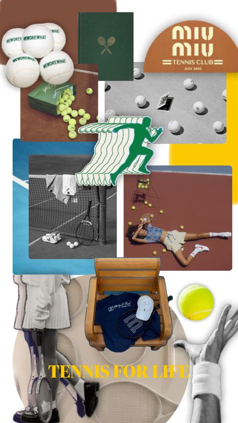 tennis aesthetic collage tennis girls Tennis Collage, Tennis Aesthetic, Tennis Clubs, Aesthetic Collage, Mood Board, Tennis, Collage