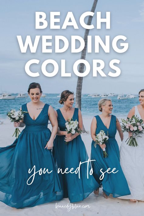 Top Beach Wedding Colors: - Sea Glass Bridesmaid Dresses - Lilac Bridesmaid Dresses - Deep Sea Bridesmaid Dresses - Desert Rose Bridesmaid Dresses