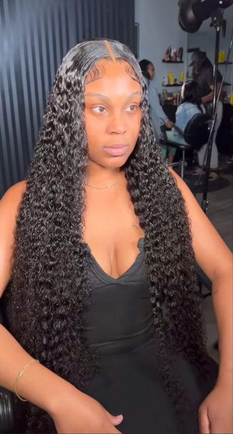 Wet Curly Sew In, Wet And Wavy Sew In, Birthday Braids, Laid Hairstyles, Birthday Hairstyle, Hair Inches, Miami Trip, Frontal Wig Hairstyles, Birthday Hairstyles