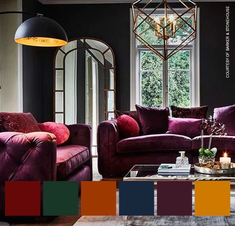 Jewel Tones Interior Design, Jewel Tone Room, Jewel Tone Living Room, Jewel Tone Bedroom, Jewel Tone Decor, Jewel Tone Color Palette, Bedroom Colour Palette, Colour Theory, Jewel Tone Colors