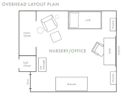 Caitlin’s Joint Nursery/Office Update - Figuring Out A Multifunctional Layout - Emily Henderson Office With Nursery, Nursery With Office Desk, Nursery And Study Combined, Nursery / Office Ideas, Nursery And Computer Room, Office In Nursery, Study And Nursery Room, Office And Nursery Combo Small Spaces, Office / Nursery