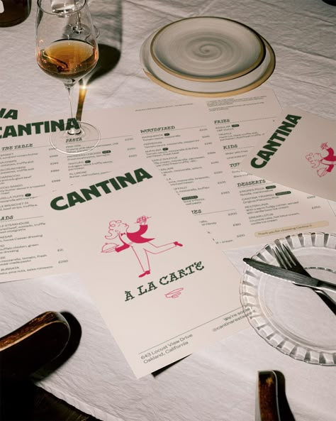 Meet Cantina, a fun and lively Italian restaurant that brings the taste of Italy right to your table. @designerbriefs #dbcantina #designerbriefs 🏷️ #packagingdesign #brandidentity #visualidentity #brandidentitydesign #identitydesign #designersofinstagram #branddesigner #branding #branddesign #brandingdesigner #brandingdesignersofinstagram #colourpaletteinspiration #colourpaletteinspo #modernbranding #designbywomen #benditomockup #mockupmaison #restaurantbranding #designbywomen Wine Bar Menu Design, Restaurant Table Aesthetic, Italian Restaurant Menu Design, Italian Restaurant Branding, Italian Restaurant Aesthetic, Italian Restaurant Design, Italian Wine Bar, Bistro Menu, Menu Design Inspiration