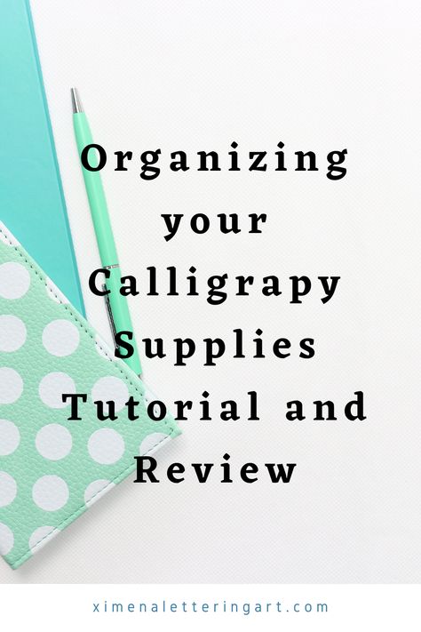 Calligraphy Supplies Organization, Pen Organization Diy, Stationary Storage Ideas, Pen Storage Ideas, Storage Stationary, Calligraphy Tips, Card Calligraphy, Better Organization, Tombow Brush Pen