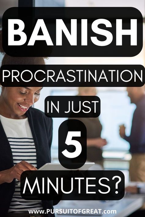 Click the pin to learn how to use The Five Minute Rule to banish procrastination today! Short Attention Span, Beat It, Attention Span, Life Advice, Better Life, Our Life, How To Use, Do It, Tech Company Logos