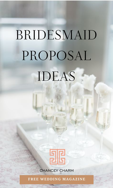 Are you ready to ask the question - Will you be my Bridesmaid? If you are stuck on bridesmaid proposal ideas, don't worry we have you covered! The Chancey Charm Team is sharing some creative and unique bridesmaid proposal ideas. Choose one from the list or create a thoughtful gift basket. #bridesmaidproposal #bridesmaidproposalideas #weddingplanningtips Daytime Wedding Reception, Bridesmaid Proposal Ideas, Luxury Wedding Ideas, Daytime Wedding, Wedding Planning Business, Vegan Wedding, Wedding Planning Tools, Wedding Planning Services, Luxury Wedding Venues