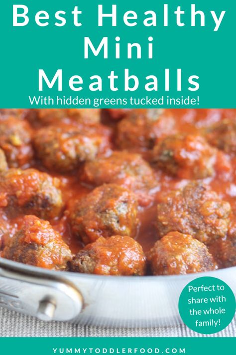 Kids Meatball Recipe, Meatballs With Veggies, Mini Meatballs Recipe, Healthy Meatballs, Quick Family Dinners, Toddler Lunch, Toddler Dinner, Mini Meatballs, Delicious Family Meals