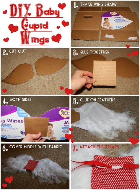 ADCD Designs: Cupid Wings Tutorial Diy Cupid Wings, New Baby Photoshoot, Valentines Baby Photoshoot, Cupid Wings, Nicu Halloween, Valentines Baby Photos, Wings Tutorial, Cupid Costume, Valentine Pictures