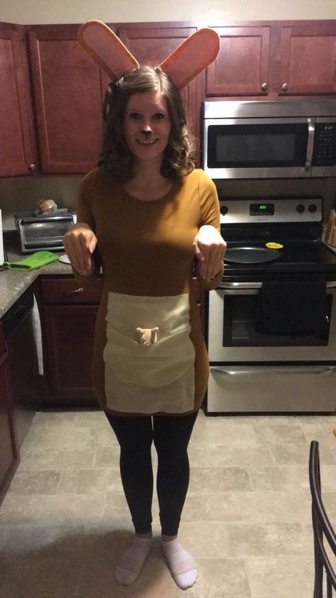 Kangaroo for my maternity Halloween costume last year! Kanga And Roo Costume, Kanga Costume, Diy Porta Potty, Maternity Halloween Costume, Kangaroo Costume, Kanga And Roo, Maternity Halloween, She Her Pronouns, Porta Potty