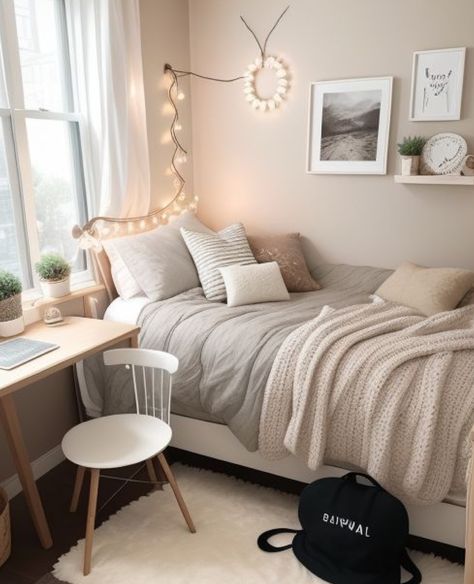 Gray Teenage Girl Bedroom, Bedroom Feminine, Small Room Makeover, Bedroom Ideas For Small Rooms Cozy, Fall Bedroom Ideas, Free Websites, Bedroom Ideas Aesthetic, Feminine Bedroom, Teen Bedroom Designs