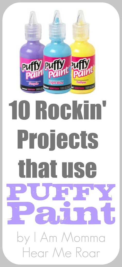 iLoveToCreate Blog: 10 Rockin' Projects that use Puffy Paint Puff Paint Shirts, Puffy Paint Diy, Puffy Paint Shirts, Puffy Paint Crafts, Diy Puffy Paint, Paint Jewelry, Hear Me Roar, Puff Paint, Puffy Paint