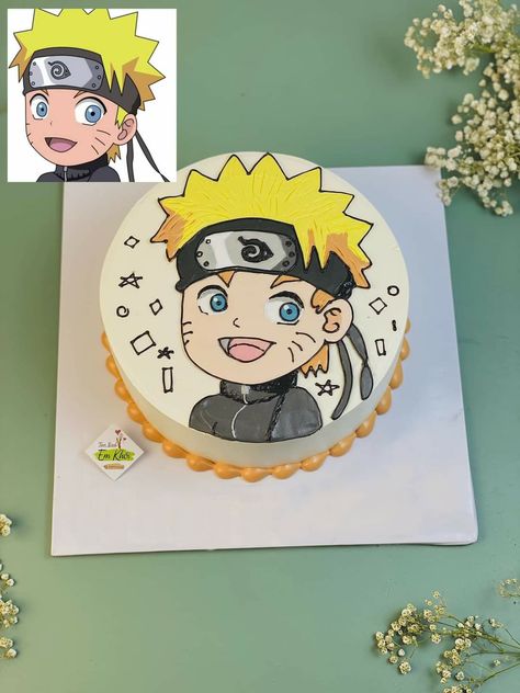 Naruto Cake Design Birthday, Anime Cake Ideas Simple, Naruto Birthday Cake Ideas, Anime Bday Cake, Anime Cake Design, Naruto Cake Ideas Birthdays, Anime Cake Design Birthday, Naruto Cake Design, Anime Birthday Cake Ideas