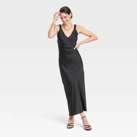 10 Slip Dresses To Help Style Your Next "Naked Dress" Moment - Brit + Co Casual Date Nights, Slip Dress Outfit, Target Dress, Maternity Midi Dress, Midi Slip Dress, Short Sleeve Maxi Dresses, Bandeau Dress, Sleek Style, Maxi Slip Dress