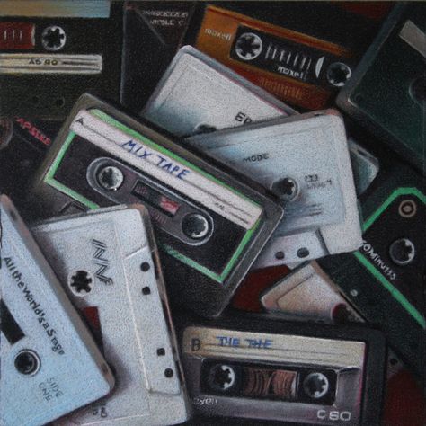 Nicole Caulfield Fine Art: Mix Tapes i Vintage/Retro inspired Mixtape, Old School, I Hope, Tumblr