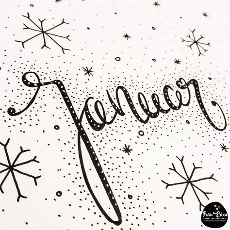 Lettering, Handlettering, Challenge, Januar, Schönschreiben, Handscript, Modernkalligraphy, Lettern, January Handlettering, December Bullet Journal Calendar, January Bullet Journal Calendar, Bullet Journal Decembre, December Bullet Journal, Bullet Journel, Lettering Challenge, Comic Book Collection, Watercolor Lettering