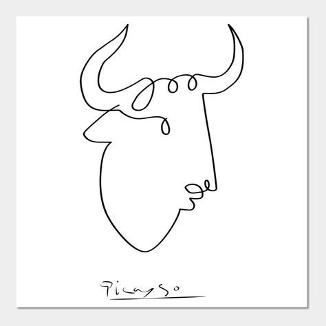 Picasso Line Drawing Animals, Line Art Drawings Picasso, Pablo Picasso Line Art, Dove Picasso, Picasso Plates, Picasso Animals, Picasso Bull, Picasso Line Drawing, Picasso Line Art