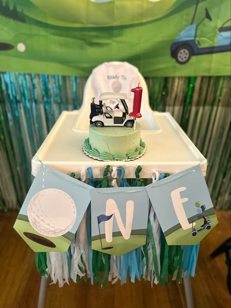 First Birthday Golf, Golf First Birthday, Golf Birthday Cakes, Golf Theme Party, Birthday Golf, Birthday Smash Cake, Boys First Birthday Party Ideas, Golf Birthday Party, Boys 1st Birthday Party Ideas